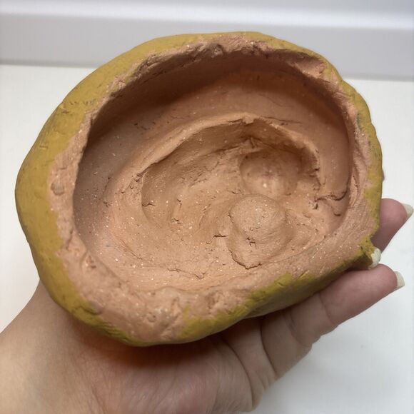 Clay Spaghetti Poodle/Doggie Cream Color Figurine rest on The Couch - Picture 6 of 9